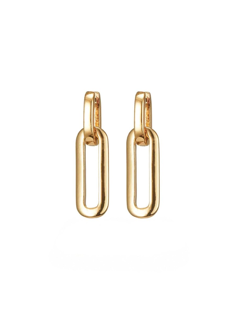 Online Teeni Detachable Link Earrings In Gold Hoops