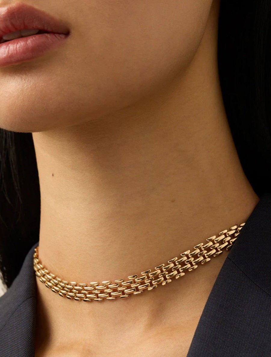 Hot Francis Choker In Gold Chain Necklaces