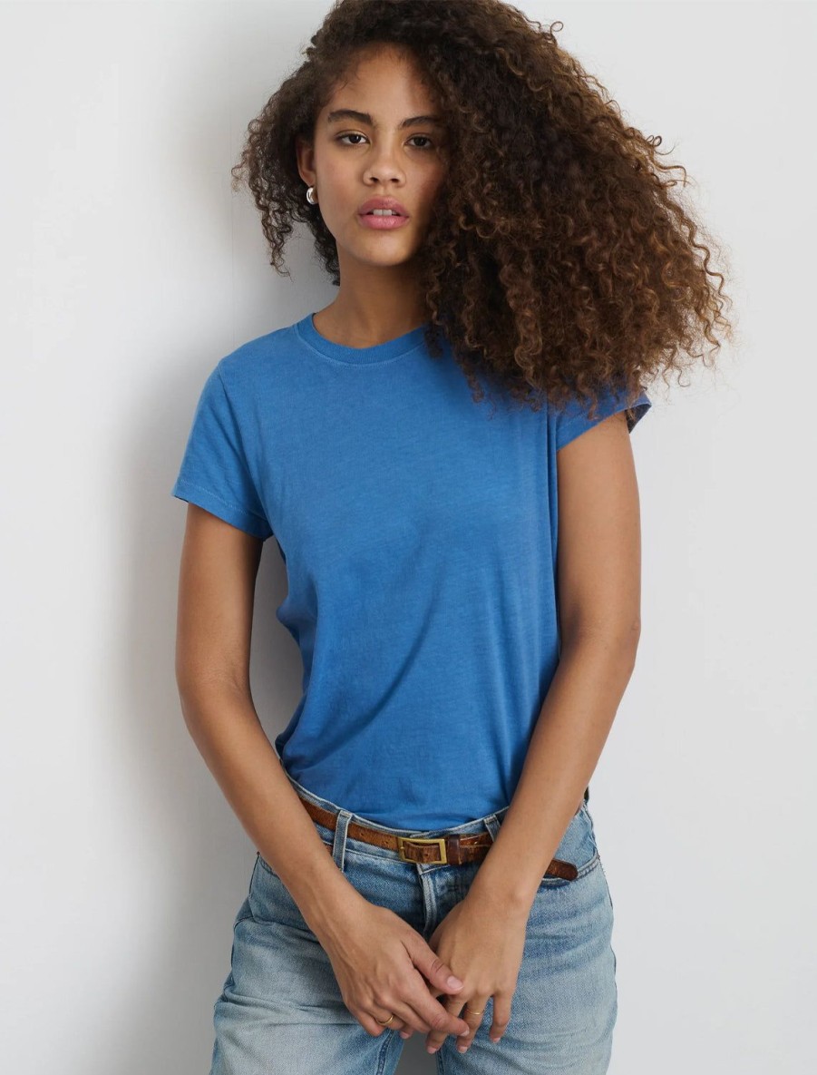 Online Prospect Tee In Washed Cobalt Lounge Tops + Sweatshirts