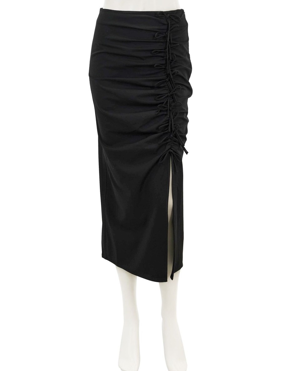 Online Drapey Melange Midi Skirt Skirts