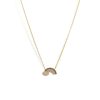 Clearance Rainbow And Cloud Pave Cz Necklace In Gold Delicate