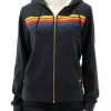 New 5 Stripe Zip Hoodie In Charcoal Lounge Tops + Sweatshirts