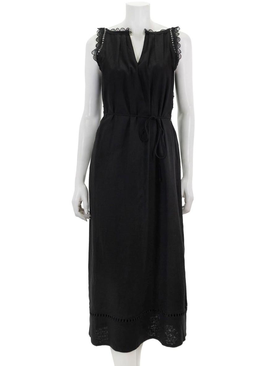 Online Cristy Vneck Dress In Noir Black Dresses