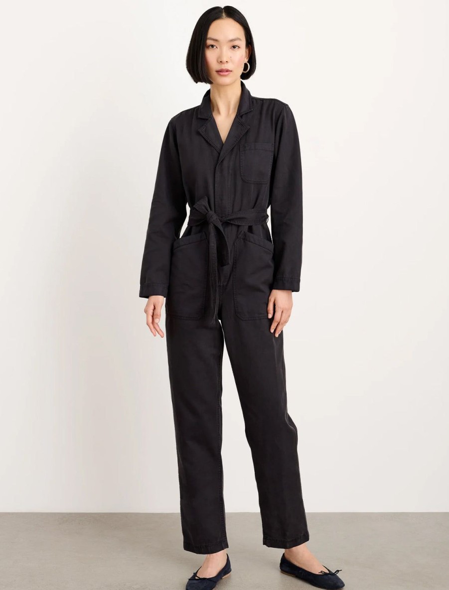 Best Standard Zip Jumpsuit In Black Jumpsuits + Rompers