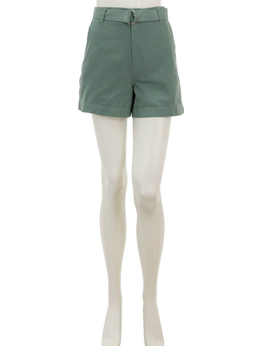 Online Belted Canvas Shorts In Seagrass Shorts