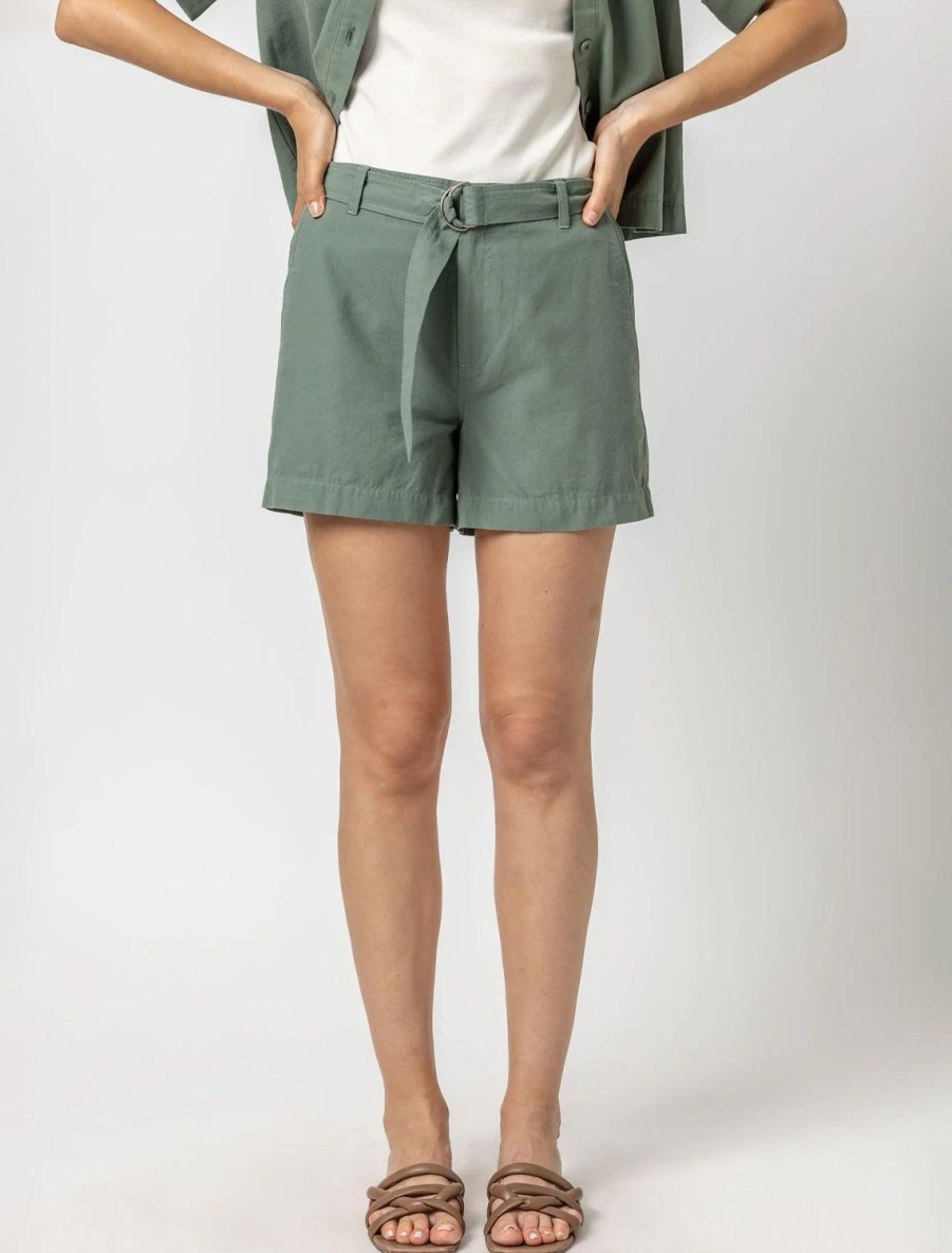 Online Belted Canvas Shorts In Seagrass Shorts