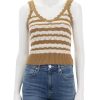 New Binetto Sweater Tank In Desert Khaki Stripe Tanks