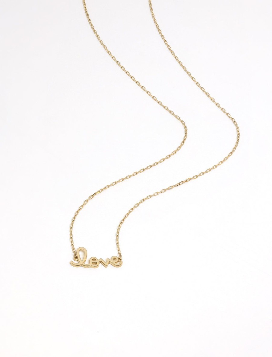 Hot Tiny Pure Love Script Necklace Delicate