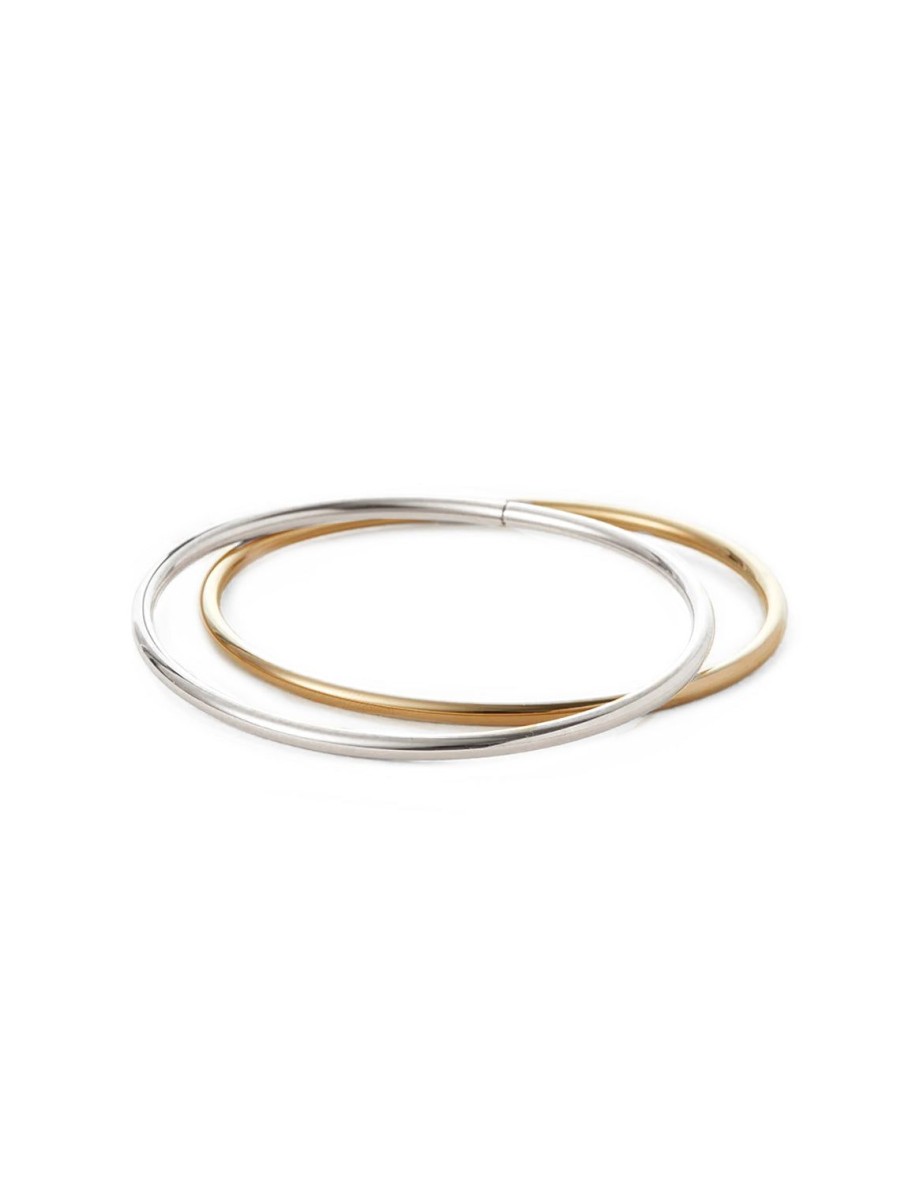 Best Dane Bangle Set Of 2 In Two Tone Bangles