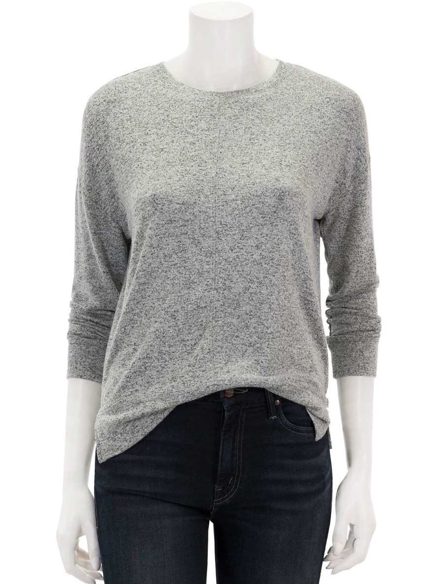 Online Iggy Top In Melange Grey Lounge Tops + Sweatshirts