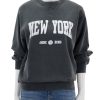 Hot New York Ramona Sweatshirt In Washed Black Sweatshirts + Hoodies