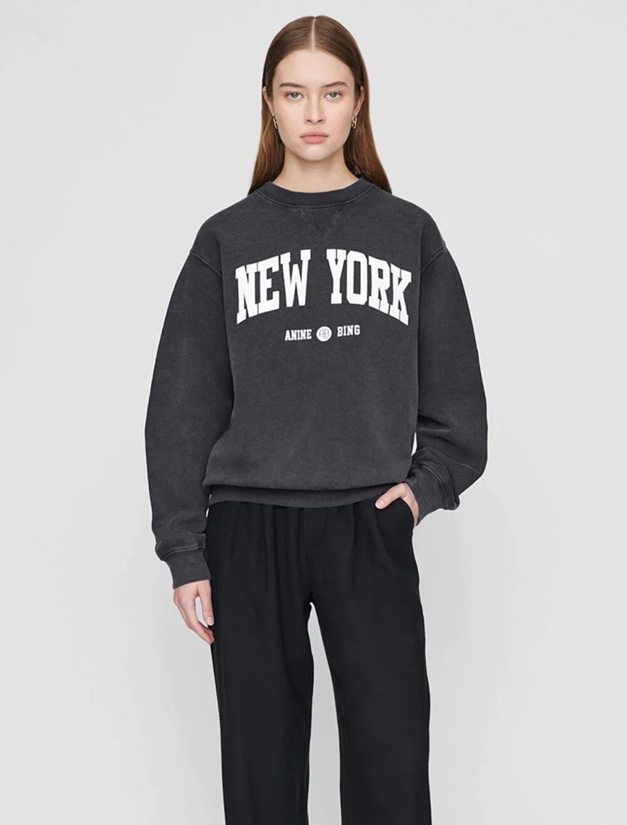 Hot New York Ramona Sweatshirt In Washed Black Sweatshirts + Hoodies