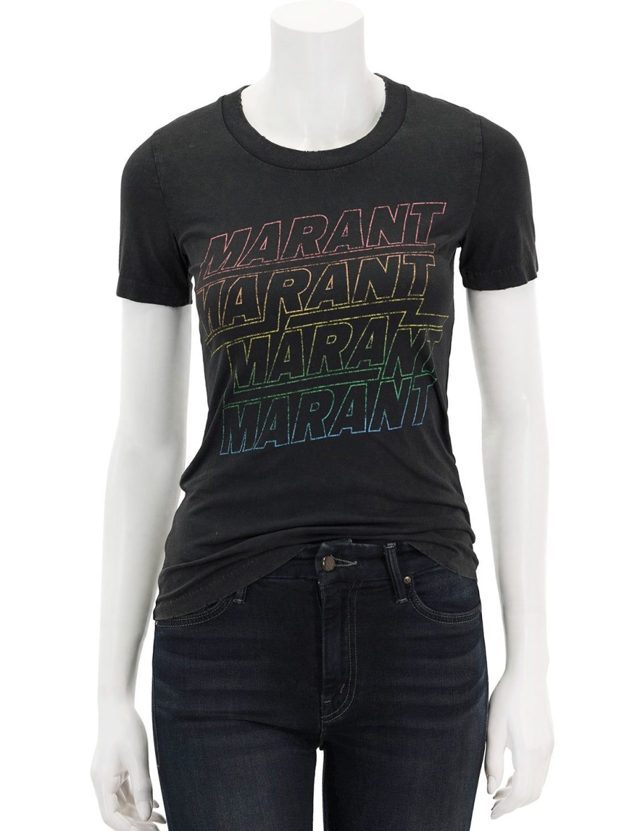 Clearance Ziliani Tee In Faded Black Lounge Tops + Sweatshirts