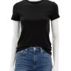 Clearance Short Sleeve Iconic Fitted Crew In Black Lounge Tops + Sweatshirts