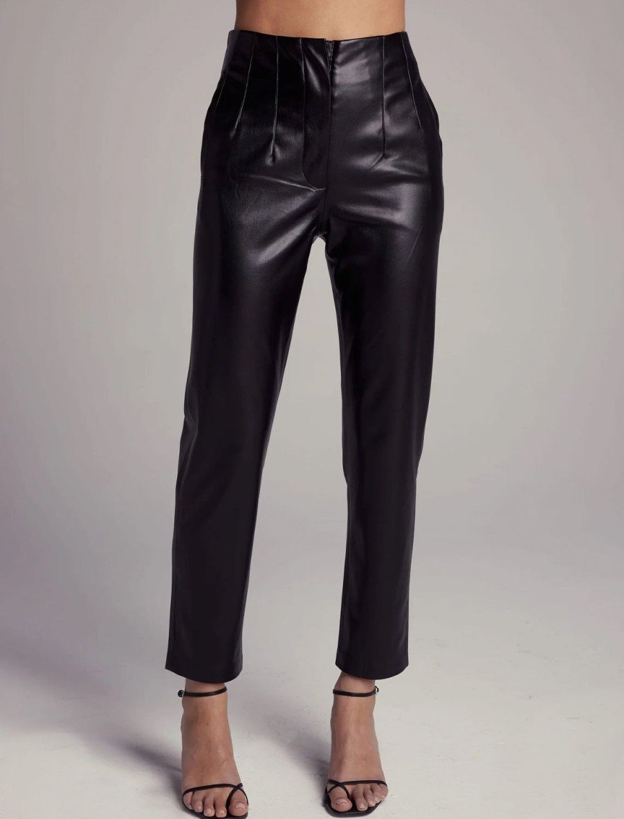 New Keaton Pants In Black Leather + Suede Pants