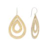 Hot Two Tone Classic Large Open Teardrop Earrings Drops