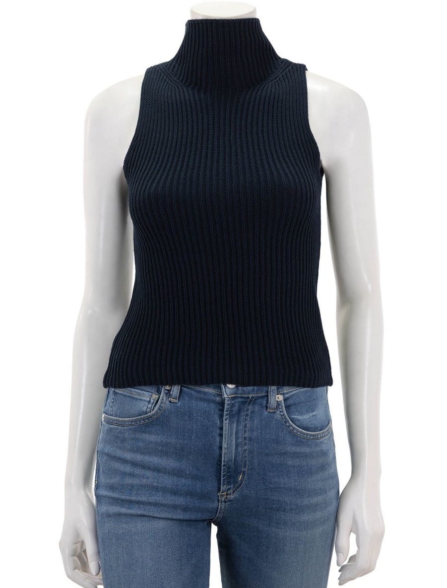 Wholesale Sonia Sweater In Dark Navy Turtleneck + Mock Neck