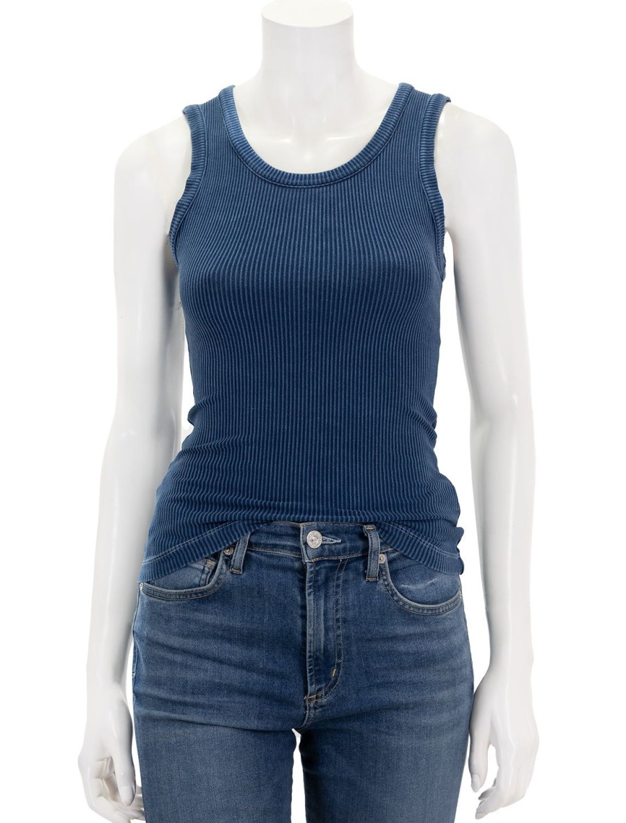 Clearance Poppy Tank In Indigo Lounge Tops + Sweatshirts