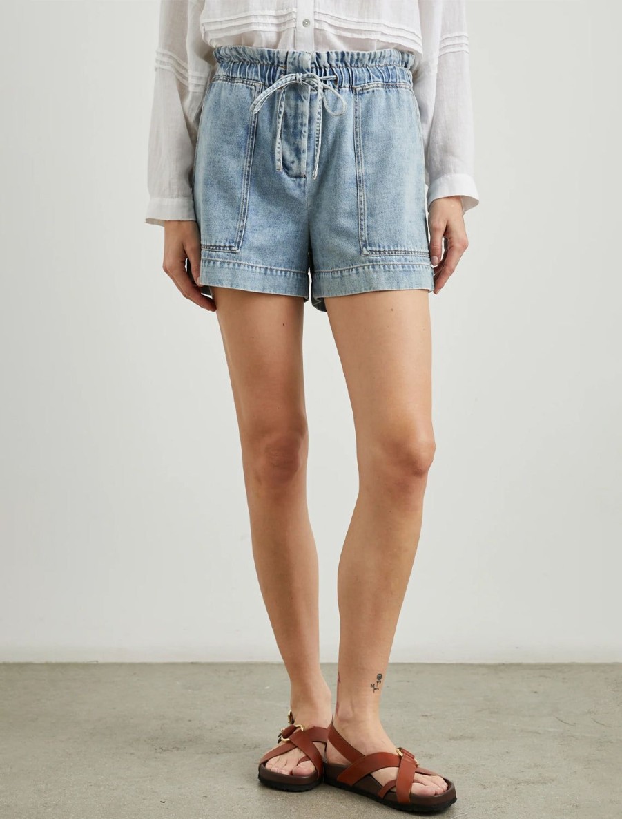 Online Foster Shorts In Faded Indigo Chambray Shorts