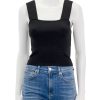 Clearance Cropped Tank In Black Tanks