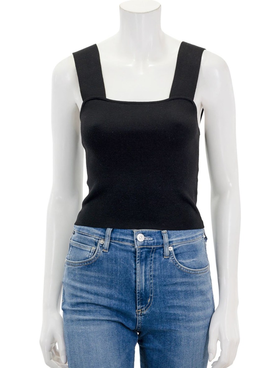 Clearance Cropped Tank In Black Tanks