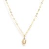 Online Initial And Cz Necklace In Gold | U Delicate