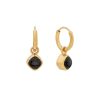 Hot Hypersthene Cushion Drop Charm Earrings In Gold Drops