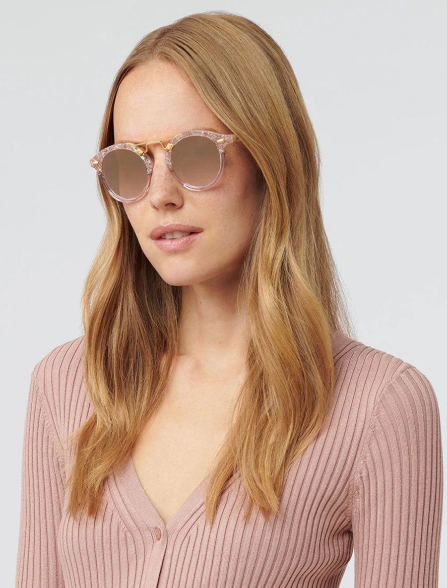 Wholesale Stl Ii | Camellia To Crystal 24K Mirrored Sunglasses