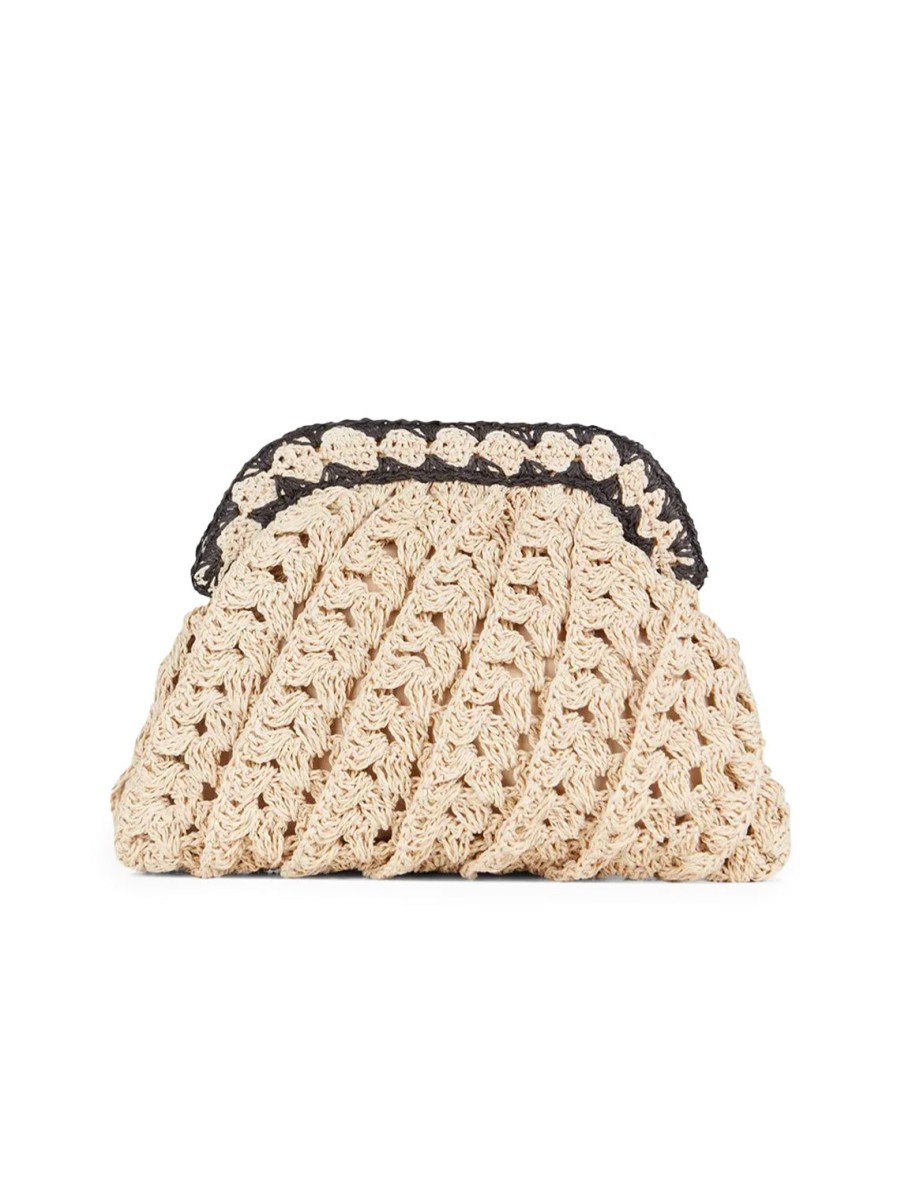 Wholesale Arvel Clutch In Natural And Black Raffia Event/Night-Out Bags