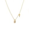 Clearance Pave Cz Lock And Key Necklace In Gold Delicate