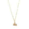 Clearance Mini Pave Zodiac Necklace | Aquarius Delicate