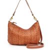 New Moyen Messenger In Natural Woven Checker Crossbody