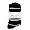 New Striped Boyfriend Socks In Black Socks