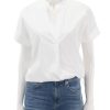 Best Short Sleeve Dolman Sleeve Pullover In Optic White Blouses