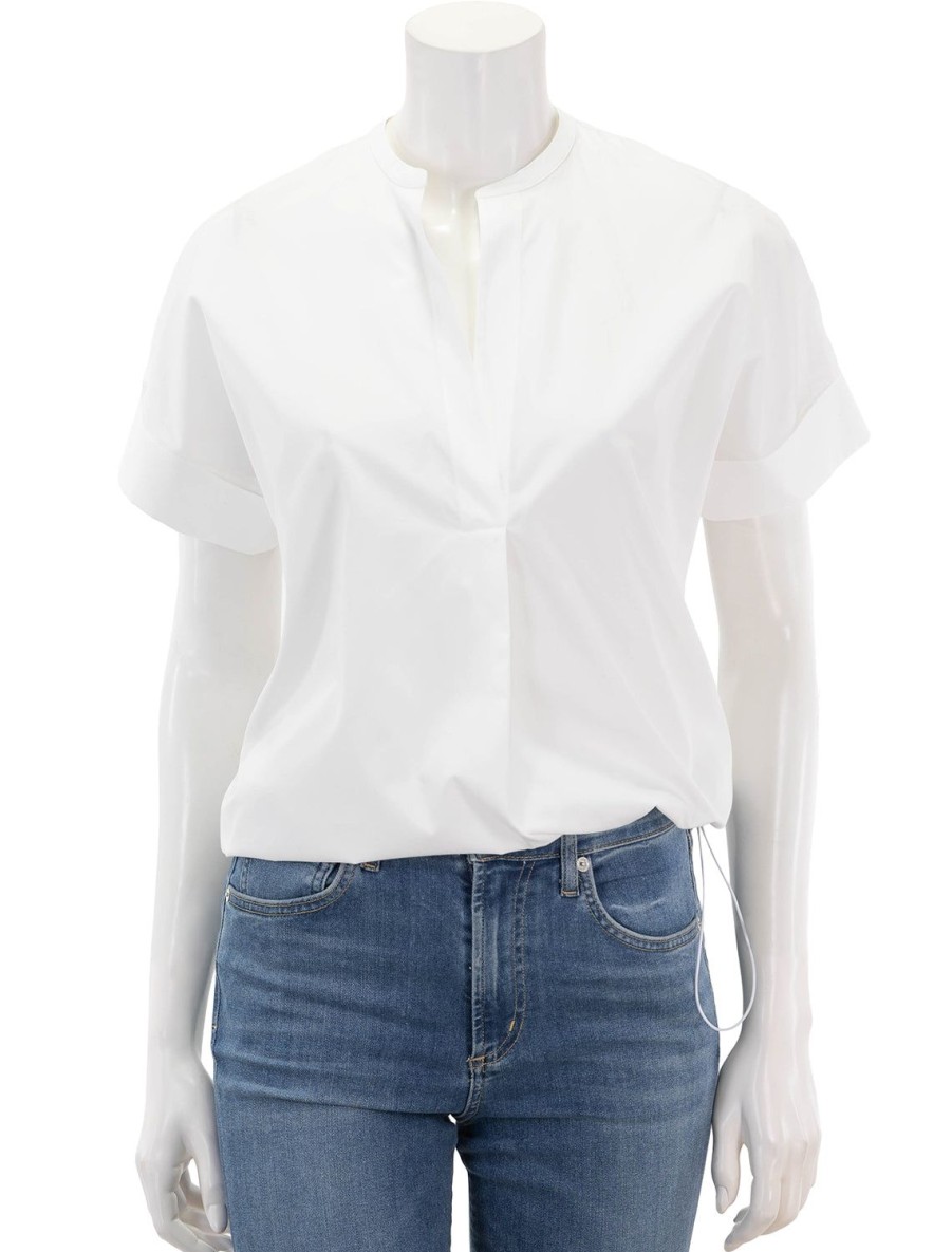 Best Short Sleeve Dolman Sleeve Pullover In Optic White Blouses