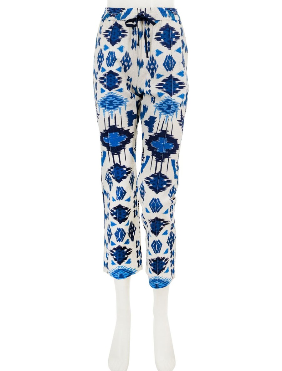 Online Clarise Pant In Blue Ikat Trousers