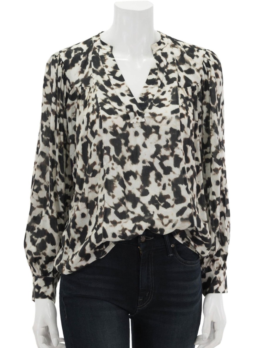 Hot Fable Blouse In Blurred Cheetah Blouses