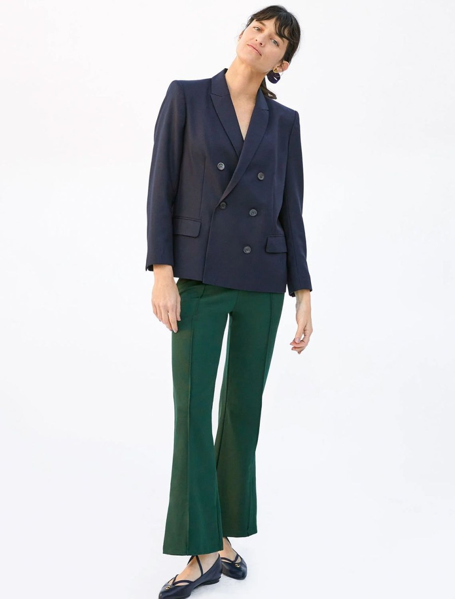 Hot Le Flare Ponte Pant In Forest Lounge Bottoms + Sweatpants