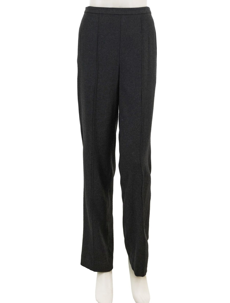 Best Charcoal Mid Rise Wide Leg Pant Pants