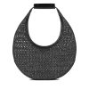 Clearance Moon Woven Raffia Tote Bag In Black Event/Night-Out Bags