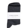 Online Sneaker Socks In Heather Black Socks