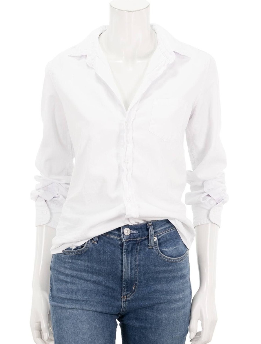 Wholesale Barry In Distressed White Denim Buttondowns + Shirts