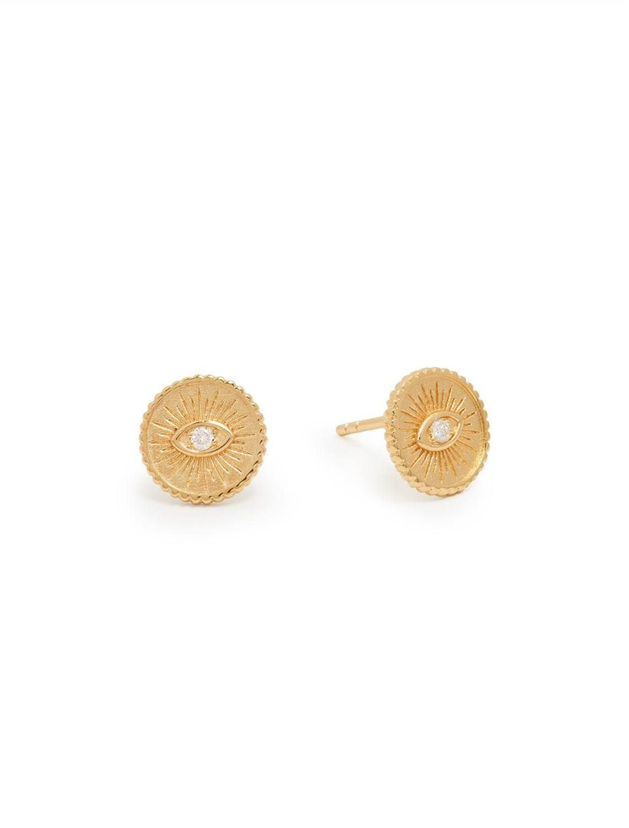 Online Small Marquis Eye Coin Studs Studs