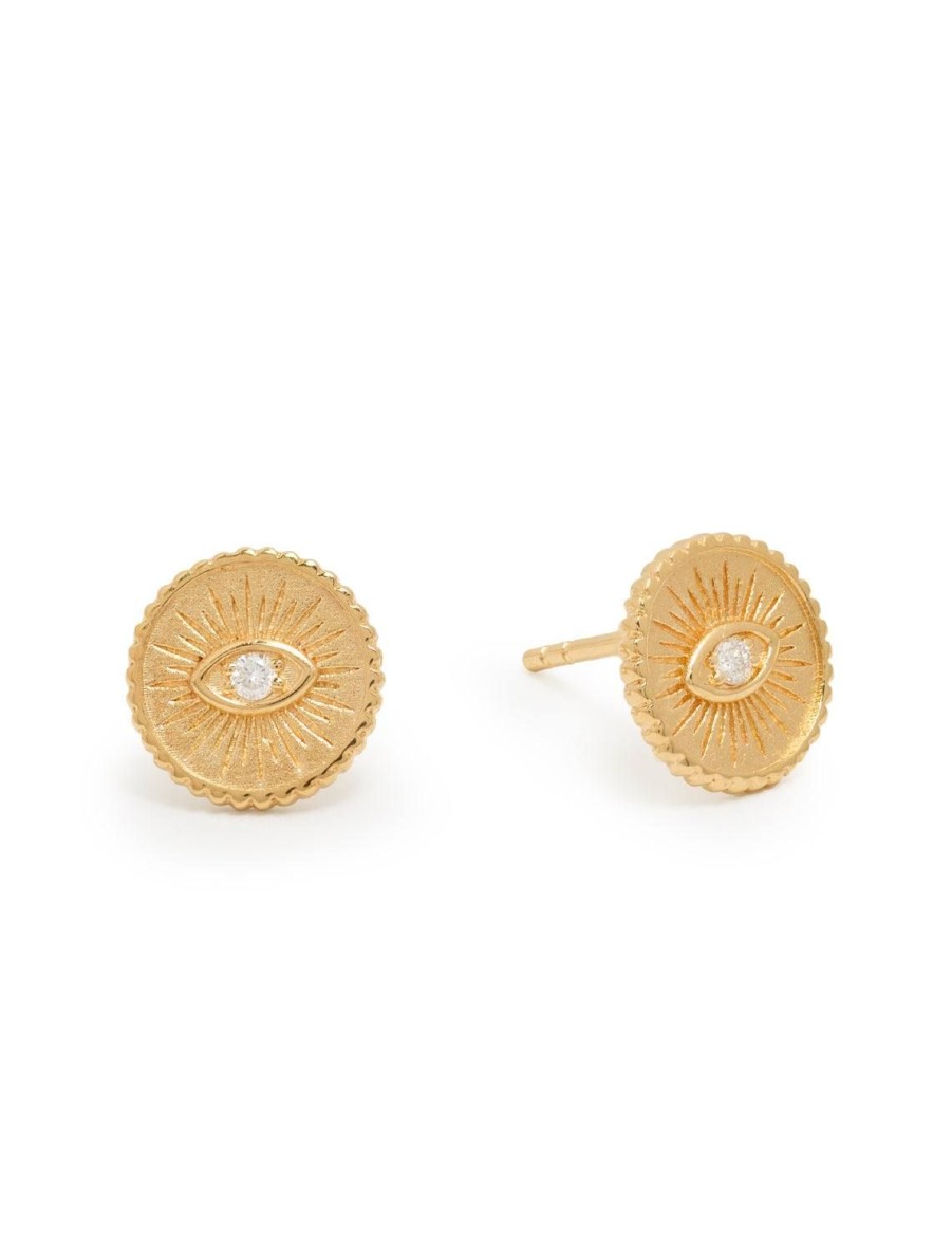 Online Small Marquis Eye Coin Studs Studs