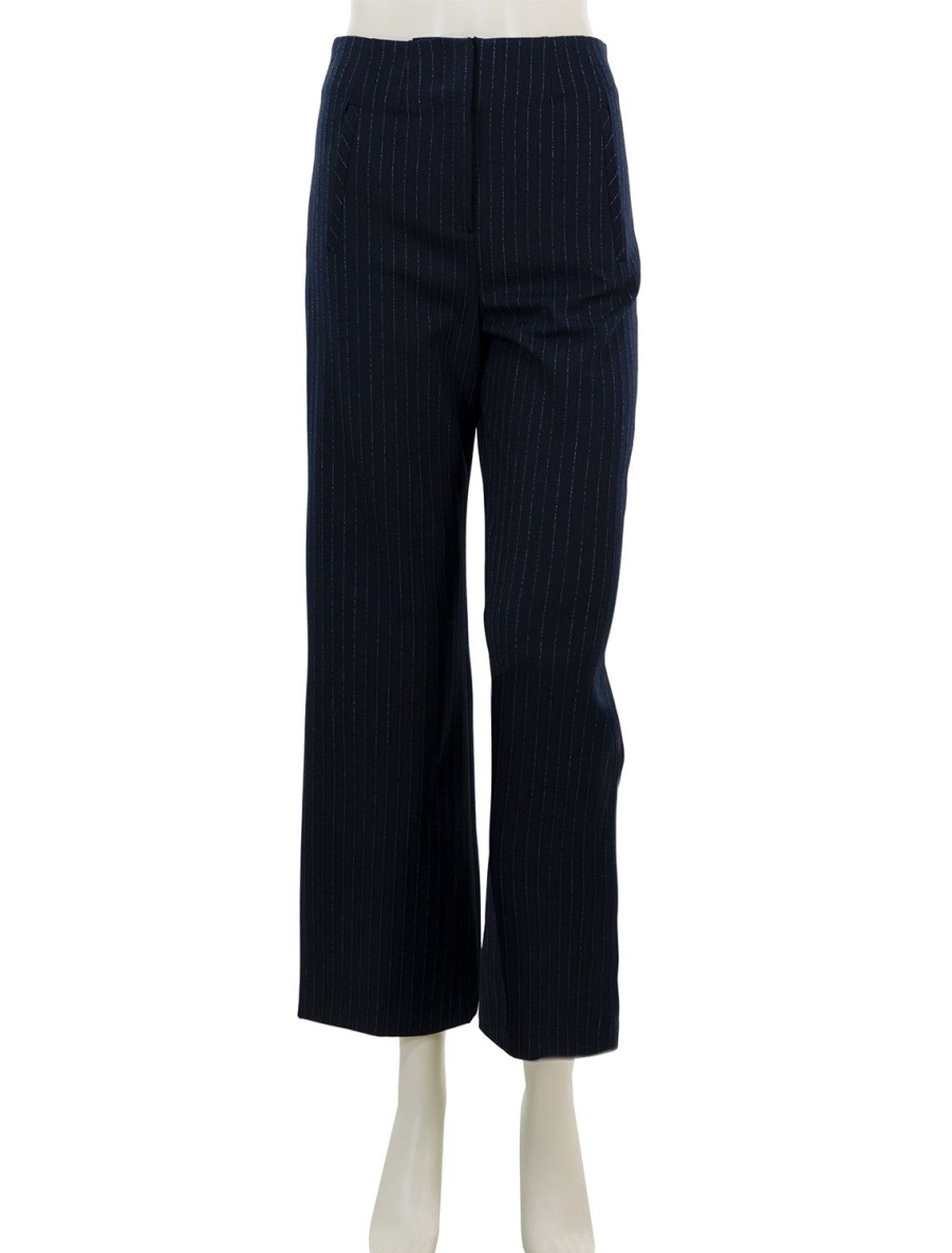 Best Dova Pant In Navy Pinstripe Trousers