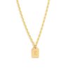 Hot Initial Tag Pendant Necklace In Gold | K Delicate