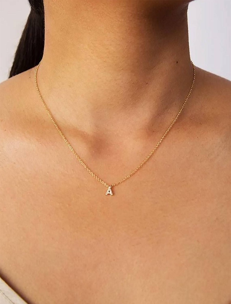 Clearance Diamond And 14K Initial J Necklace Delicate