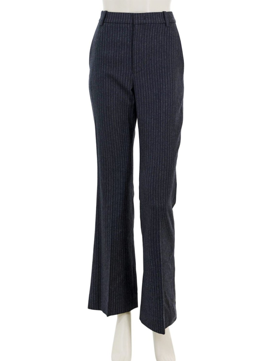 Best Pinstripe Flannel Trouser In Dark Obsidian Pants