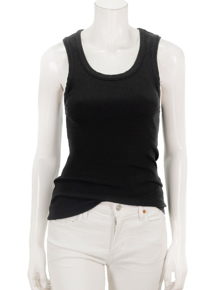 Hot Poppy Tank In Black Lounge Tops + Sweatshirts