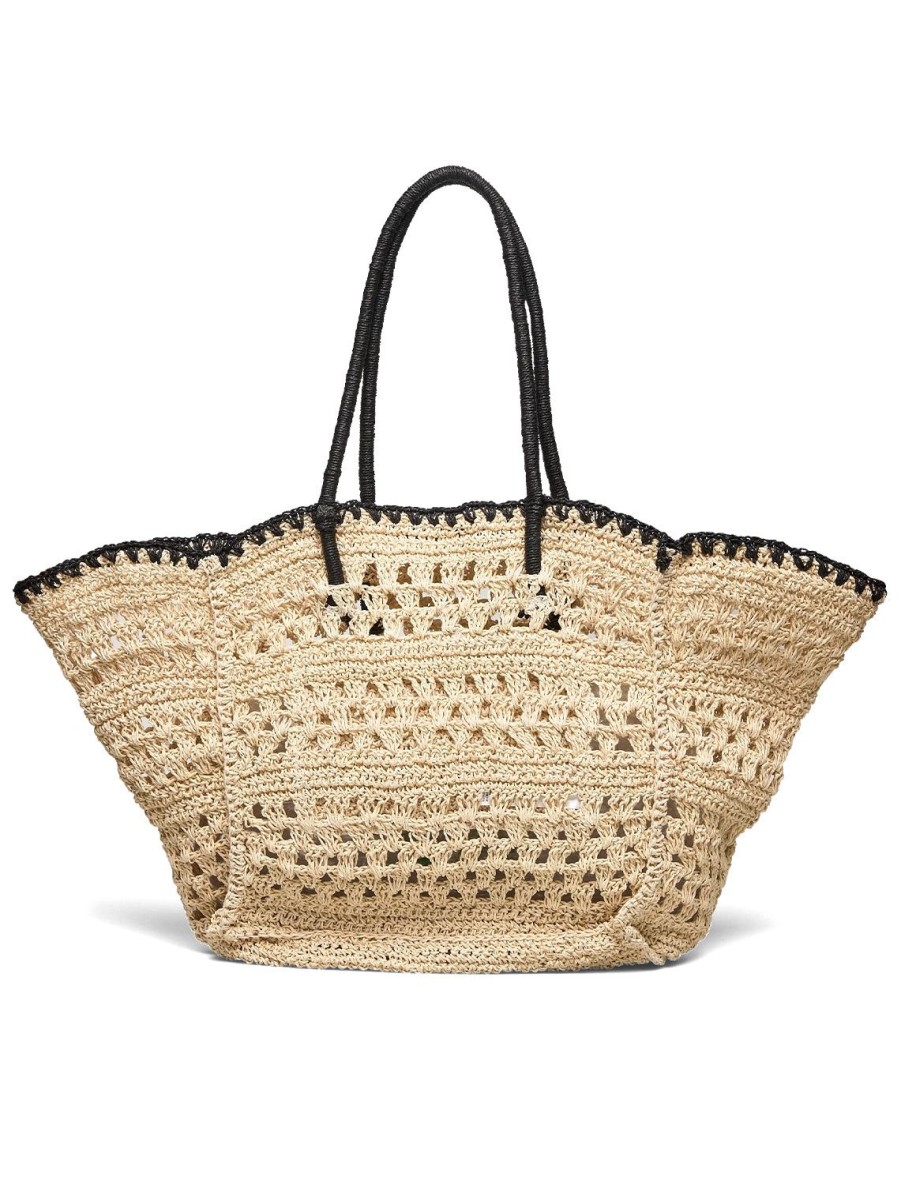 Online Alvaro Tote In Natural And Black Raffia Totes + Satchels